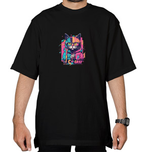 Kaos Oversize Kucing hip hop