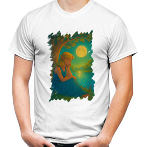 Kaos Elf Goddess in The Middle of Night Line Art