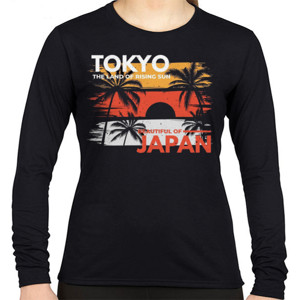 Kaos Wanita Lengan Panjang Tokyo Japan