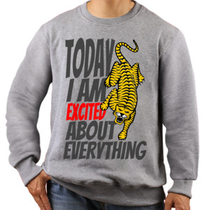 Jaket Sweater TODAY I AM EXCITED ABOUT EVERYTHING