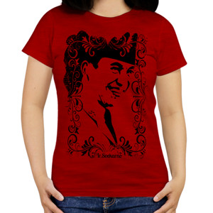 Kaos Face of First President Of Indonesia