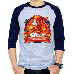 Kaos Raglan Gong Xi Fa Chai Lucky Year