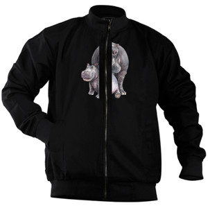 Jaket Bomber hippopotamus