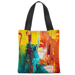 Tas Tote Fullprint Warna abstrak