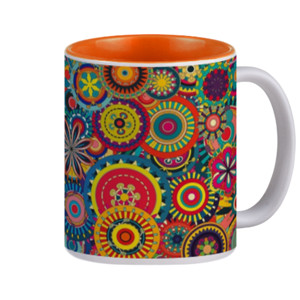 Mug Mug Orange Tribal