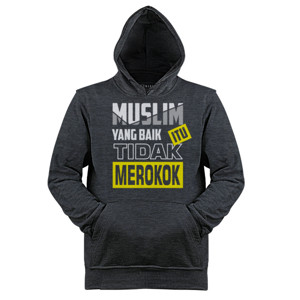 Jaket Hoodie Muslim yang baik itu tidak merokok