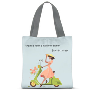 Tas Tote Fullprint Travel Girl