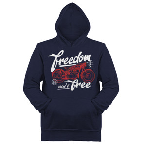 Jaket Hoodie FREEDOM AINT FREE RED MOTORBIKE