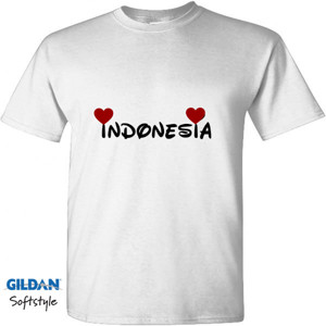 Kaos Baju Motif Tulisan Indonesia