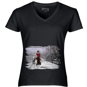 Kaos Baju Tema Berkuda Ditengah Salju