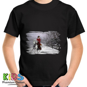 Kaos Baju Tema Berkuda Ditengah Salju