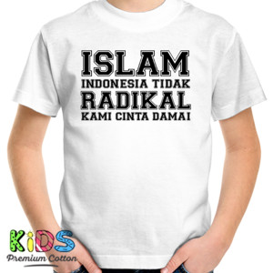 Kaos ISLAM INDONESIA TIDAK RADIKAL