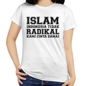 Kaos ISLAM INDONESIA TIDAK RADIKAL