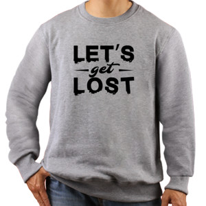 Jaket Sweater Lets Get Lost Black