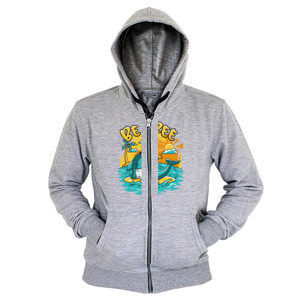 Hoodie Zipper Surf | Shark free