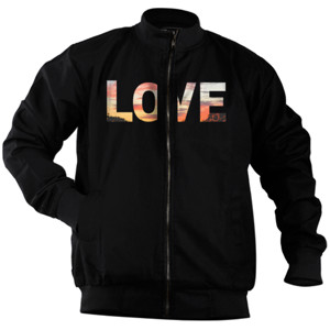 Jaket Bomber Love Design - Versi 1