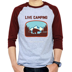 Kaos Raglan Kaos Pecinta Alam - Hiking T-Shirt