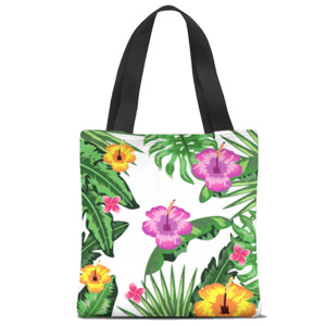 Tas Tote Fullprint Bunga