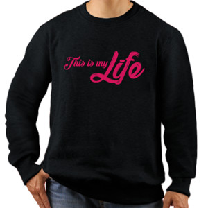 Jaket Sweater Kaos This is my life PINK