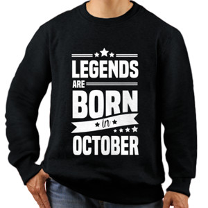 Jaket Sweater Legends Are Born In October