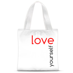 Tas Tote Fullprint love yourself 