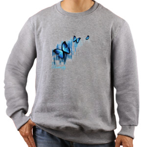 Jaket Sweater Butterfly Blue