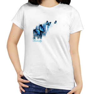 Kaos Butterfly Blue