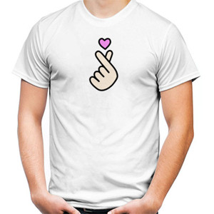 Kaos Finger Heart Korea