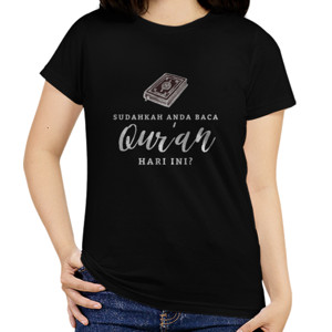Kaos Baca qur'an (warna gelap)