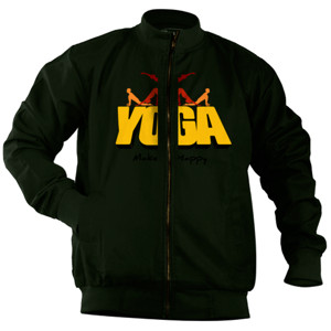 Jaket Bomber Yoga Make Me Happy