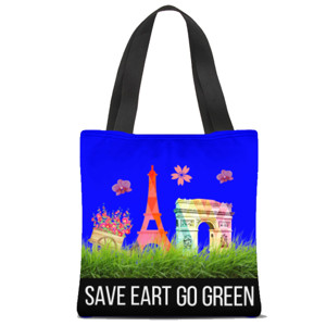 Tas Tote Fullprint TAS PARIS TOTE BAG  SAVE EART