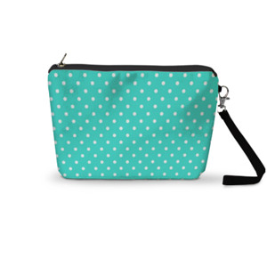 Pouch Trapesium Turqu Polka Pouch