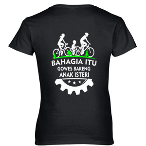 Kaos Kaos Sepeda Bahagia Itu Gowes (Design Belakang)