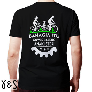 Kaos Kaos Sepeda Bahagia Itu Gowes (Design Belakang)