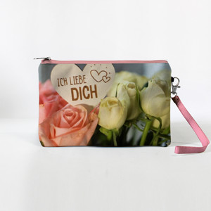 Dompet DOMPET PEREMPUAN TULISAN ICH LIEBE DICH PINK