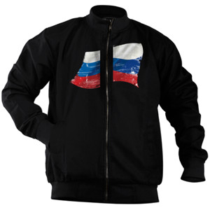 Jaket Bomber Russia Grunge Flags