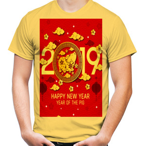 Kaos Tahun Baru 2019 Pig Year