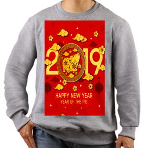 Jaket Sweater Tahun Baru 2019 Pig Year