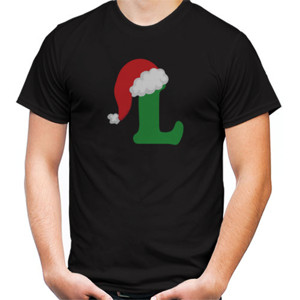 Kaos Christmas Letter L Alphabet Natal