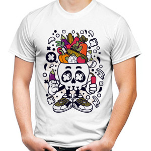 Kaos Vegetable Skull Head