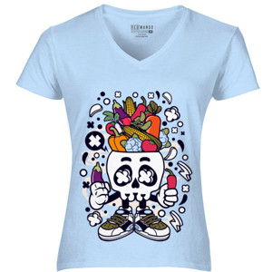 Kaos Vegetable Skull Head