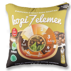 Bantal Kopi 7 Elemen Premium 2 sisi