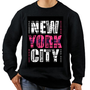 Jaket Sweater New York City Pink