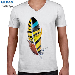 Kaos colorful feather