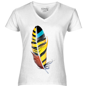 Kaos colorful feather