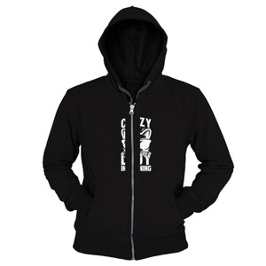 Hoodie Zipper Crazy Cat