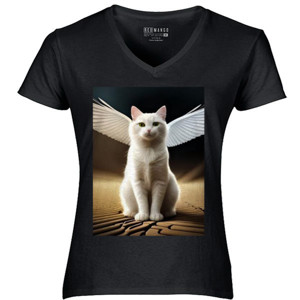 Kaos Kucing Putih Bersayap Lucu Menggemaskan Estetik