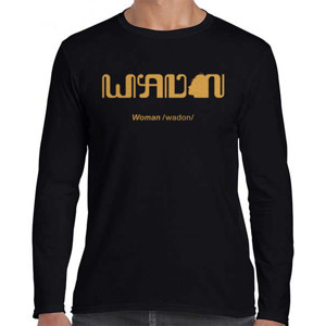 Kaos Javanese Themed V-Neck Woman T-Shirt “Wadon”