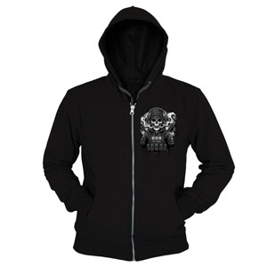 Hoodie Zipper Cyberpunk Fallen Angel Urban Tactical Skull Street