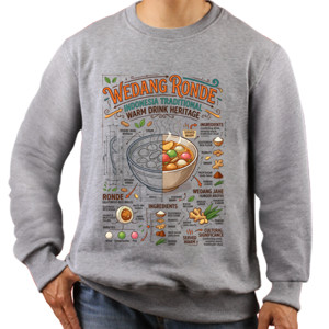 Jaket Sweater Kaos Wedang Ronde Tradisional Indonesia